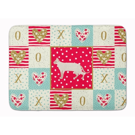 Carolines Treasures 19 x 27 in. Tonkinese No.2 Cat Love Machine Washable Memory Foam Mat CK5724RUG